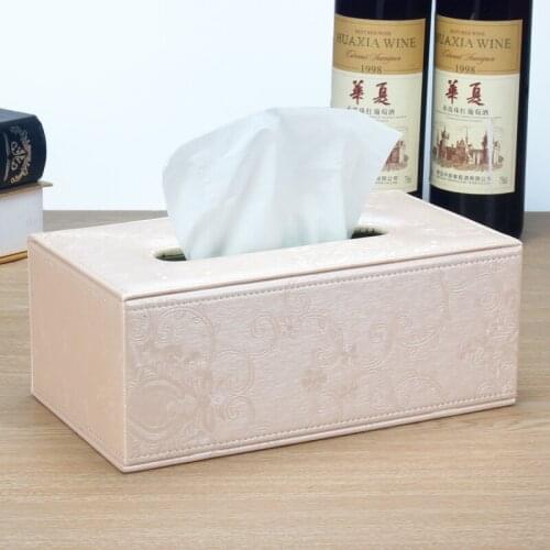 Simple European Style Tissue Box Leather Pumping Box Creative Living Room Storage Drawers Large Servilletero Home Product Eg50zj
