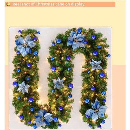 Christmas Decorations Garland Rattan Decorate Led Lamp Fireplace Stairs Garland Party Accessories Decoration Atmosphere Bendable