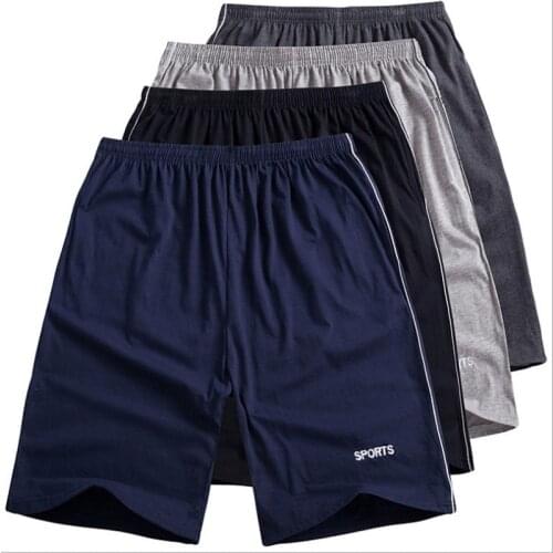 Men Summer Sports Shorts Big Size Cotton Shorts Navy Blue WorkOut Oversized High Elasticity Loose Homewear Plus Size 10XL150KG