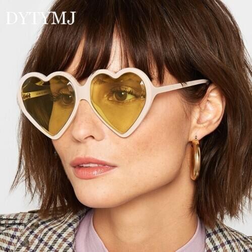 DYTYMJ Heart Sunglasses Women/Men Luxury Brand Sun Glasses For Women Large Frame Retro Classic Gafas De Sol Mujer UV400