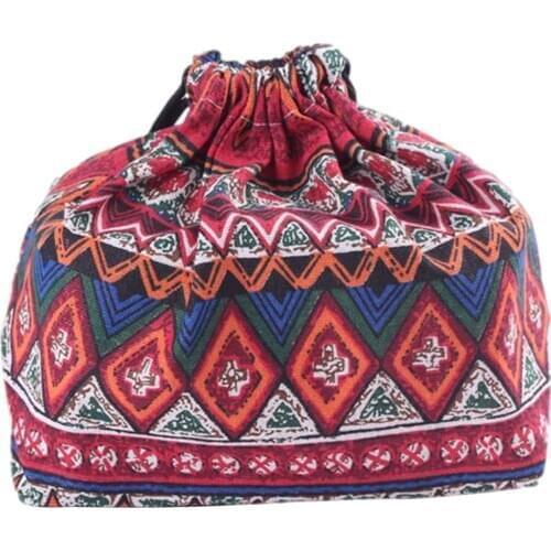 Lunch Bag Thermal Insulated Japanese Style Bento Pouch Portable School Food Storage Travel Picnic Cooler Printed Office Cloth