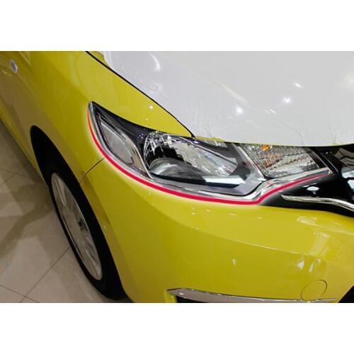 Higher star ABS chrome 2pcs car headlamp decoration trim+4pcs taillight trim for Honda Fit,Jazz 2014