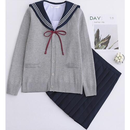 Japanese School Soft Girls JK Uniforms Sailor Suit Women Academic Style Cosplay Costume Blouse Pleated Skirt Suit B65294AD