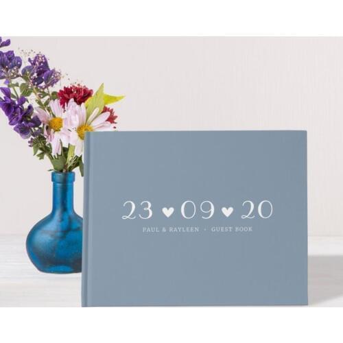 Customize Dusty Blue Wedding Guest Book Rustic, Sign In Book Wedding, Instant Photo Guest Book, Nautical Wedding Guestbooks