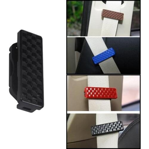 2pcs Car Parts Safety Seat Belt Buckles Clips Shoulder Strap Clamps Car Styling Equipped with Buttons to Lock and Unlock