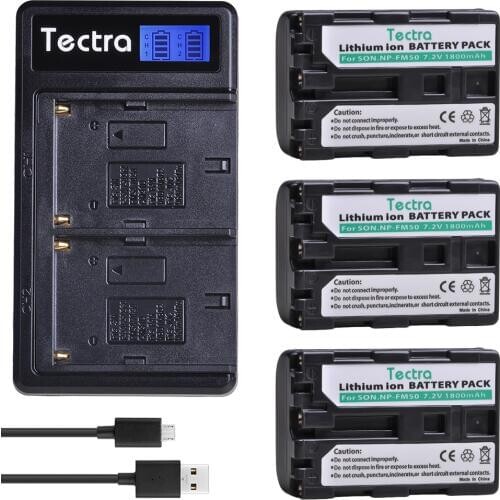 3pack NP-FM50 NPFM50 NP FM50 FM50h Batteries+LCD Dual Charger for Sony NP-FM51 NP-FM30 NP-FM55H DCR-PC101 A100 Series DSLR-A100