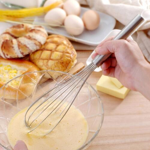 3pcs Stainless Steel Whisk Rust-proof Wire Set Egg Beater Manual Sturdy Kitchen Egg Whipper