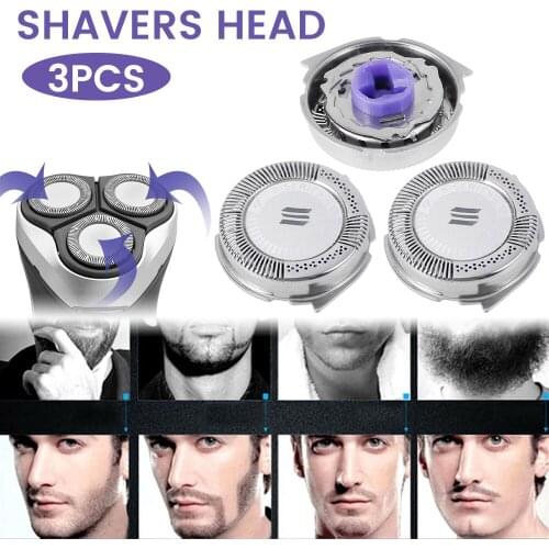 3pcs Shaver Head Replacement Men Trimmer Razor Accessories Rotary Blades Compatible with Philips HQ8 Cutter Electric Shavers