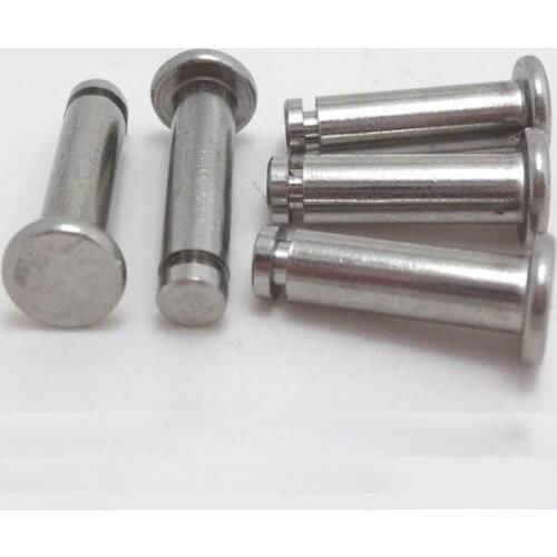 4pcs M5 stainless steel slotted pins axis circlip pin positioning dowel cylindrical flat head dowels 12mm-70mm long