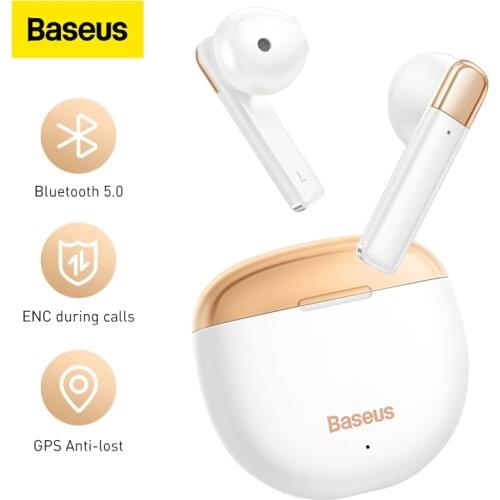 Baseus AirNora TWS Wireless Earphone Bluetooth 5.0 Headphones Anti-lost GPS Earbud IPX4 Waterproof Touch Control Stereo Headset