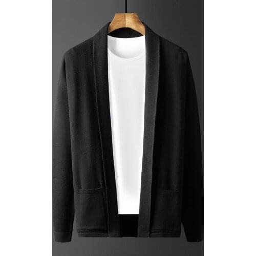 Brand Winter Jacket Men Casual 2020 Cardigan Man V Neck Knitted Sweater Coat Black Sueter Hombre Sweaters New Arrivals plus size