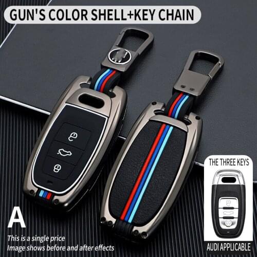 Car Key Case Cover Key Bag For Audi A1 A3 8V A4 B8 B9 A6 A5 C7 Q3 Q5 Q7 TT Key Holder Shell Keychain Protect Auto Accessories
