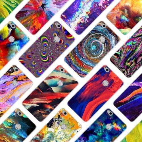 MLLSE colorful abstract Psychedelic Fashion Case Cover for Huawei NOVA 3 3i 4 Honor V20 8X 8A 7A Pro 7X 7C 7S 8 9 10 Lite Play