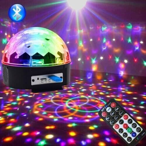 USB LED Disco Stage Lights DJ Party Lights Voice-Activated Crystal Magic Ball Colorful Lights Professional Audio Stage Lights