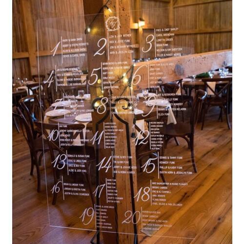 Personalized Acrylic Seating Chart,Wedding Seating Chart Acrylic Wedding Sign Seating Chart Sign,Custom Wedding Decor,Guest List