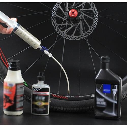 Bicycle Tubeless Tire Liquid Injection Tool 60ml Tire Tubeless Sealant Sealant Injector 60ml Syringe Rubber Hose Kit