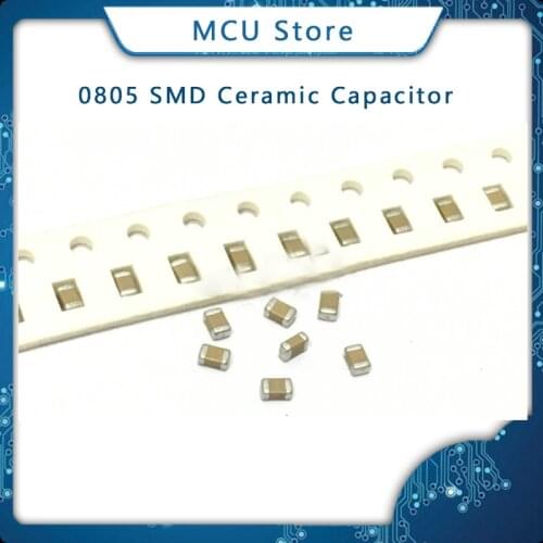100PCS 0805 smd capacitor ceramic 1PF-10UF 20PF 220PF 330PF 680PF 4.7NF 22NF 33NF 10NF 220NF 1UF 2.2UF 4.7UF 10UF capacitors