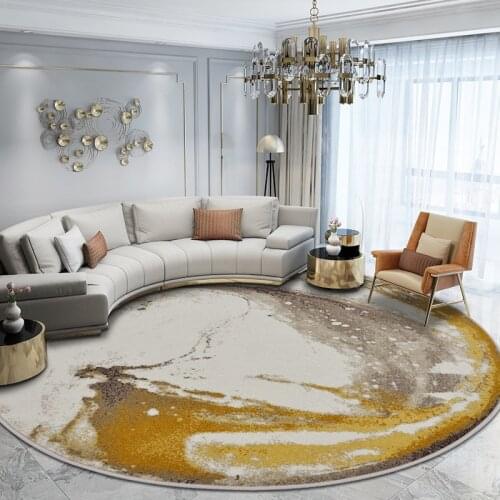 Modern Round Rug Living Room Nordic Bedroom Rug Computer Round Chair Floor Pad Sofa Coffee Table Floor Pad Wardrobe Area Carpet