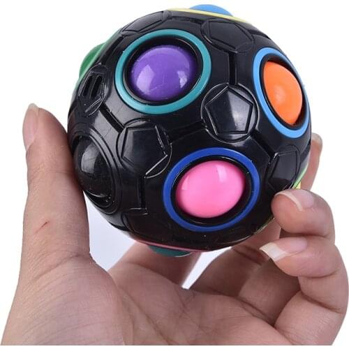 Creative Magic Cube Ball Antistress Rainbow Football Puzzle Montessori Kids Toys For Children Stress Reliever Toy