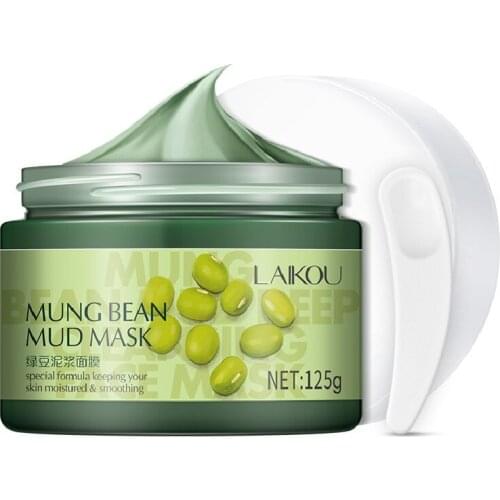 Face Mask Mud Cleans Moisturizing Anti-Drying Tightening Pore Brighten Nourish Volcanic Mud Mung Bean Extract Skin Care 125g
