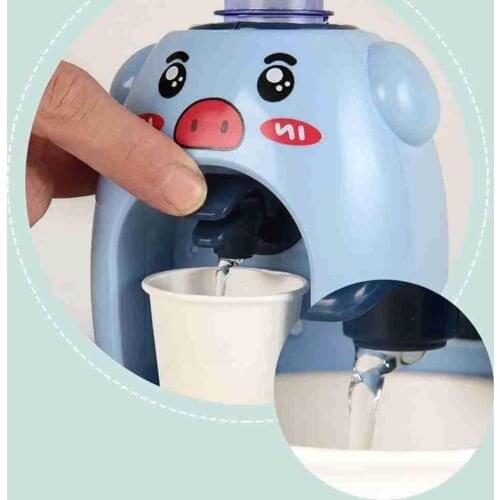 Mini Water Dispenser Toy Cute Piggy Simulation Water Furniture House House Plays Kitchen Toy Dolls Dispenser Game Toy Children