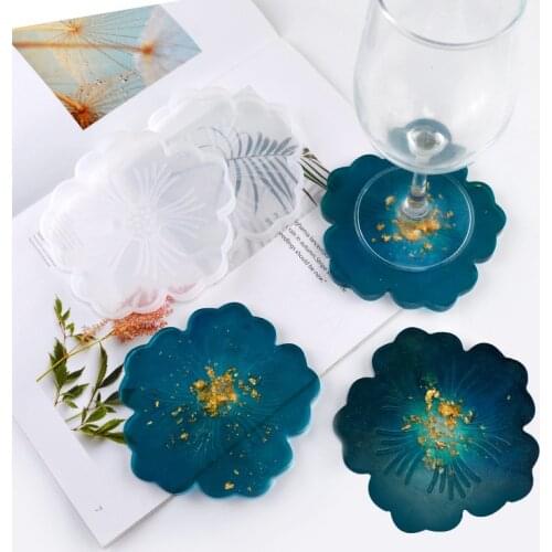 2021 New Silicone Crystal Epoxy Resin Mold Irregular Wave Coaster Mat Casting Mould Handmade DIY Crafts Decoration Making Tools