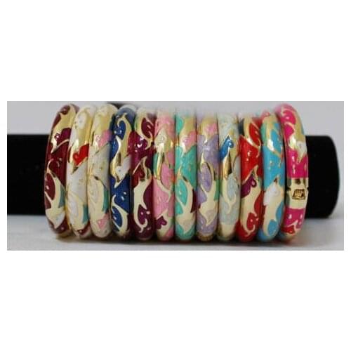 Wholesale10pcs Cute Chinese Handmade Cloisonne Enamel Dolphin Bracelet Bangle>>> women jewerly Free shipping