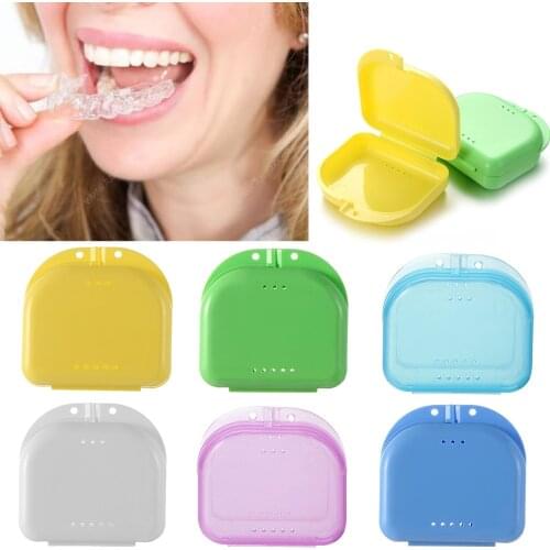 Fake Teeth whitening Orthodontic Case Dental care Mouth Guard Denture Storage Plastic Box Oral Hygiene Supplies Organizer tooth