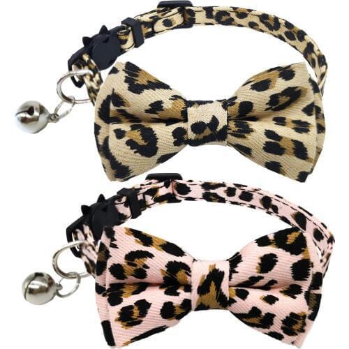 Cat Collar Breakaway with Cute Bow Tie and Bell for Kitty and Other Small Dogs Pets, Adjustable from 7.8-10.5 Inch