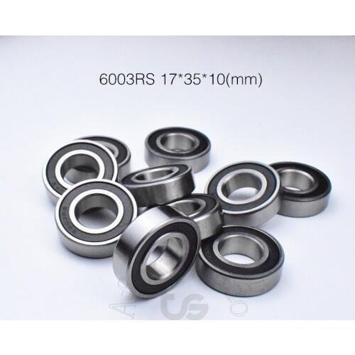 6003RS 17*35*10(mm) 10PieceS bearing ABEC-5 rubber sealing type 6003 6003RSchrome steel deep groove bearing