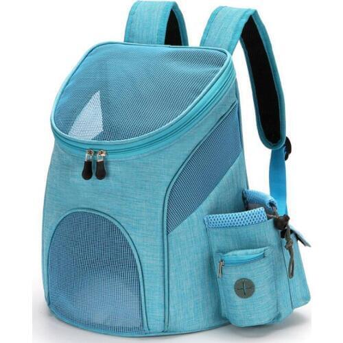 Portable Dog Bag Carry Chihuahua Cats Double Shoulder Bag Backpack Side Pocket with Poop Bag Transport Pets Carrier Bag Outside