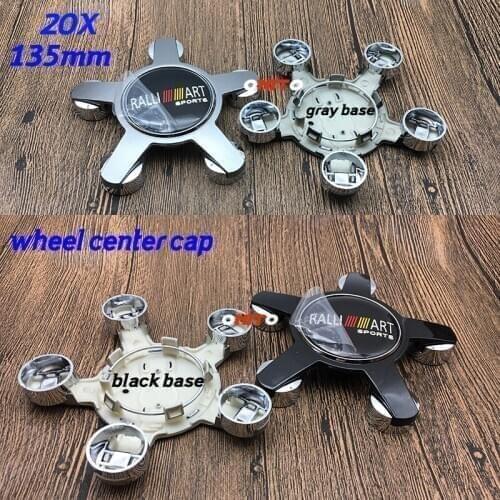 Free Shipping Dust-proof 5claw 135mm Wheel Center Cap Cover Car Accessorie 20pc Ralli Art Aluminum Sticker for Universal Car