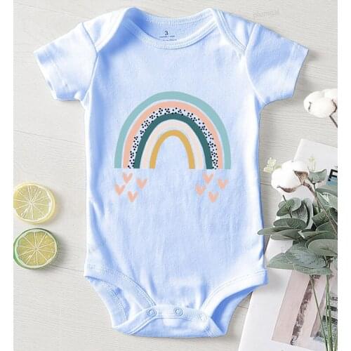 Rainborn Baby Bodysuits for Newborn Infant Summer Clothing Toddller Boys Fall Costume Long Sleeve Kids' Things Baby Onesies