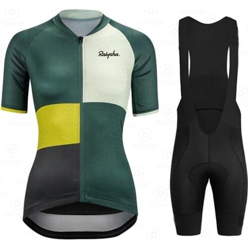 Ralvpha Women Cycling Clothing Set Fashion Girl Cycling Jersey Short Sleeve Anti-UV Bike Outfit Maillot Ropa Ciclismo Hombre