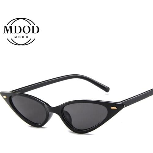 Sexy Cat Eye Sunglasses Purple Black RedSunglasses Cateye Eyewear Women Brand Designer Small Triangle Vintage Sun Glasses Retro