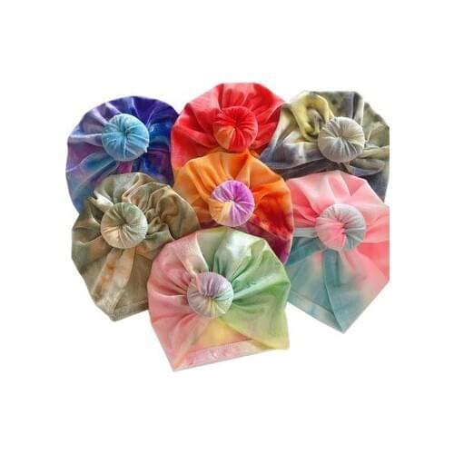 Newborn Velet Snails Hat Large Donuts Girls Beanie Velvet Indian Hat Baby Boy Cap Photography Props Turban Hat Baby Accessories