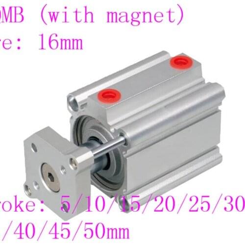 Smc type pneumatic cylinder CDQMB bore 16mm stroke Double Acting guide rod compact air cylinders