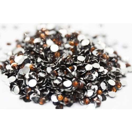 Dark Coffee Color 3~6mm Flatback стразы Resin Non hotfix Rhinestones in Bulk Package Plastic Nail Art Decoration for Garment