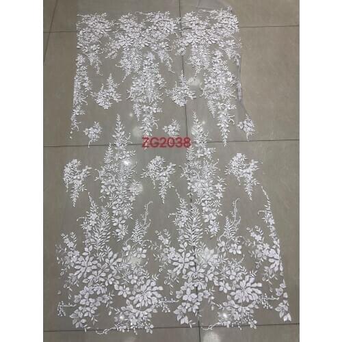 Stock 5yards/bag French style embroidery floral pattern high-grade fabric for wedding dress design TYN71