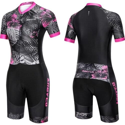 2021 Womens Cycling Jersey Skinsuit Jumpsuit Pro Team Triathlon Suit Maillot Ropa Ciclismo Short Sleeve Outdoor Set 3D Gel Pad