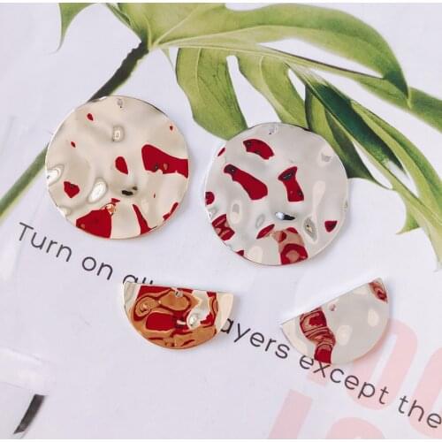 2 pieces / lotAlloyRoundwhitekkgoldearringsSuppliesforJewelryAccessoriesstainlesssteel jewelrydiyjewelryOther