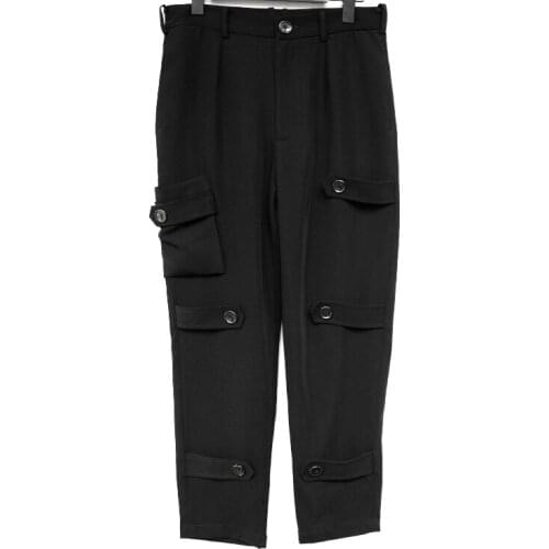 27-44 2019 New Mens clothing Hair Stylist fashion model street slim plus size casual pant costumes