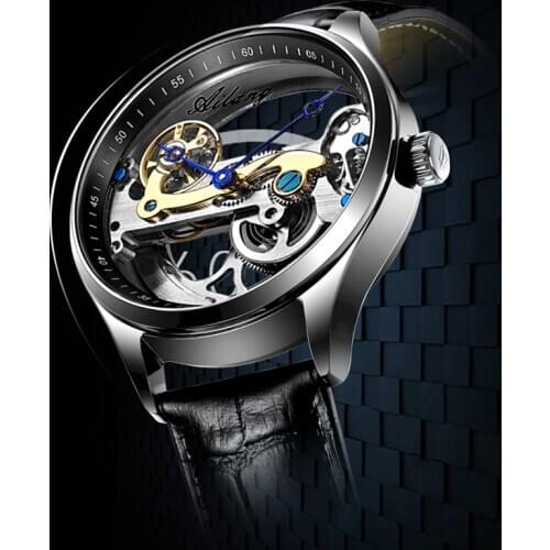 AILANG Mechanical Watch Automatic Mens Sports Watches Hollow Machinery Top Brand Men Wristwatch Waterproof horloges manne 2021