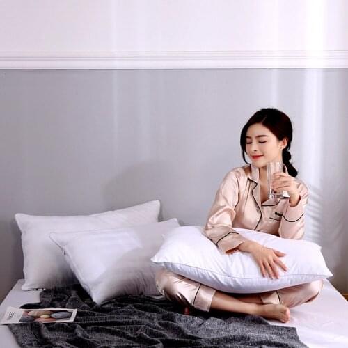 White Pillow Filling Neck Protector Pillow Core for Sleeping Bed Pillow 100% Cotton Cover Cushion Core Inner Home Textiles