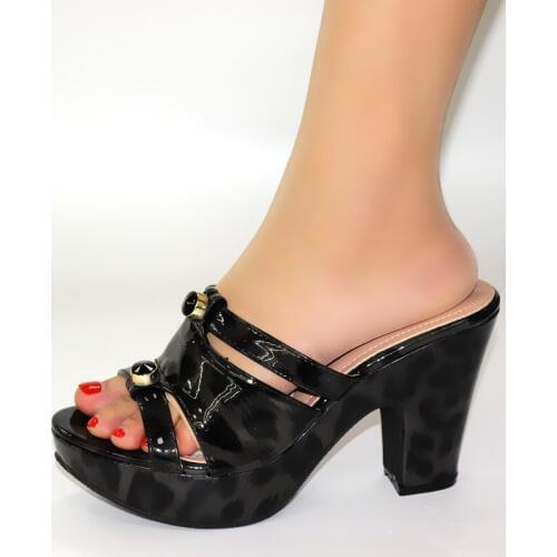 Doershow new hot selling! Beautiful style for Wedding Shoes top quality high Heel African Sandals With Shinning Stones! HRT1-7