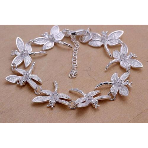 H121 silver fashion jewelry 925 jewelry silver plated bracelet Dragonfly Bracelet /FTPVMLPE NLCRXYSS