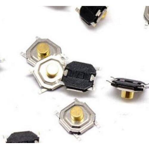 50PCS 5.2*5.2*2.0mm 4 PIN SMT SMD Metal Tactile Push Button Switch Tact Switch Great Quality
