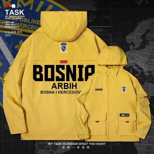 Bosnia and Herzegovina BIH men jacket hooded Land Force logo army fan chaquetas hombre clothing printed top clothes autumn