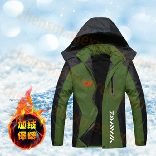 2020 DAIWA Fishing Clothing Winter Autumn Winter Waterproof Warm Fishing Jackets Men Fleece Thick Outdoor Fishing Shirts XL-6XL