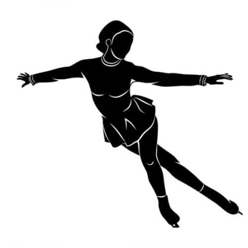 30x28cm Sport Skating Girl Vinyl Car Styling Decor Stickers Decals Ice Dance Constitution Design Car Stickers And Decals CL265